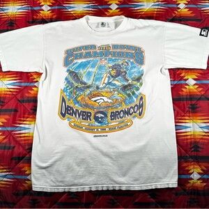Vintage Denver‎ Broncos Super Bowl XXXIII Shirt 90s 1999 Starter L Locker Room